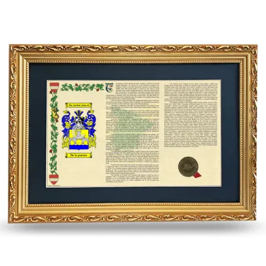 De la puente Deluxe Armorial Landscape Framed - Gold