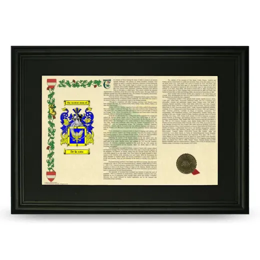 De la sota Deluxe Armorial Landscape Framed- Black