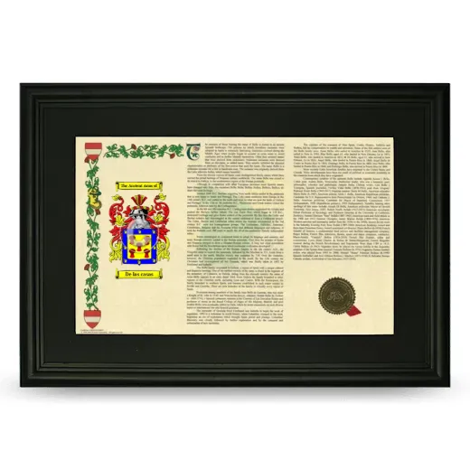 De las casas Deluxe Armorial Landscape Framed- Black