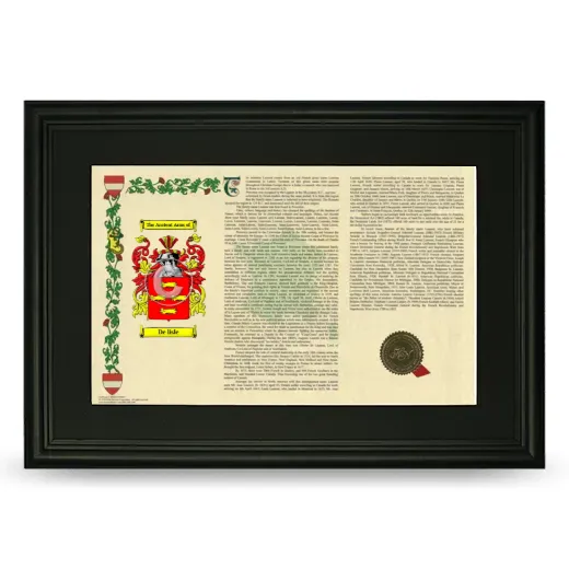 De lisle Deluxe Armorial Landscape Framed- Black