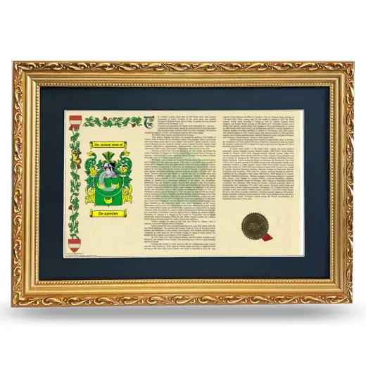 De mercier Deluxe Armorial Landscape Framed - Gold
