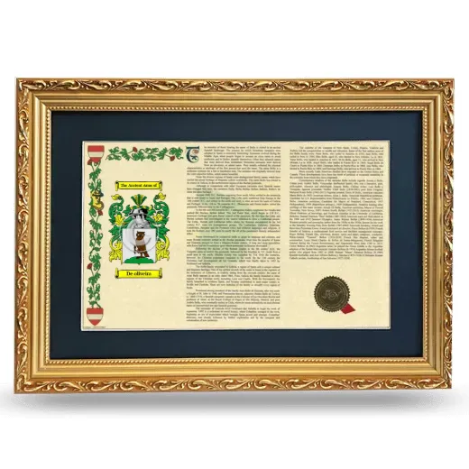 De oliveira Deluxe Armorial Landscape Framed - Gold