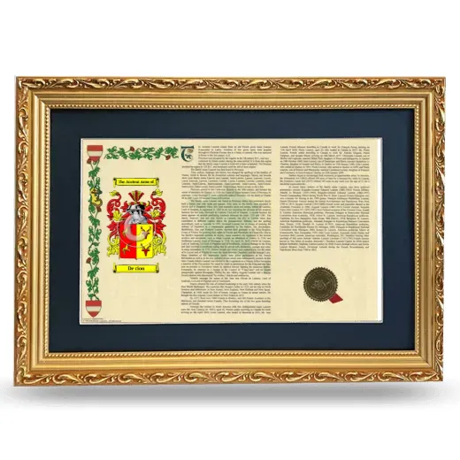 De riou Deluxe Armorial Landscape Framed - Gold