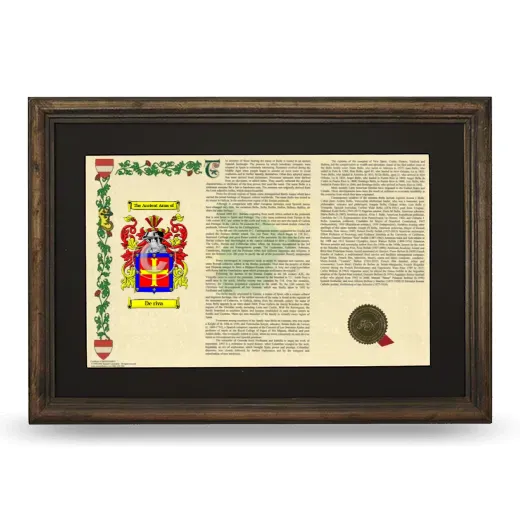 De riva Deluxe Armorial Landscape Framed - Brown