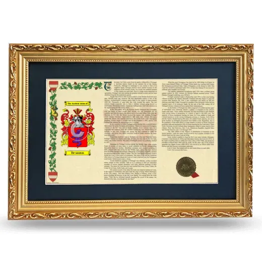 De santos Deluxe Armorial Landscape Framed - Gold