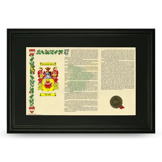 De solís Deluxe Armorial Landscape Framed- Black