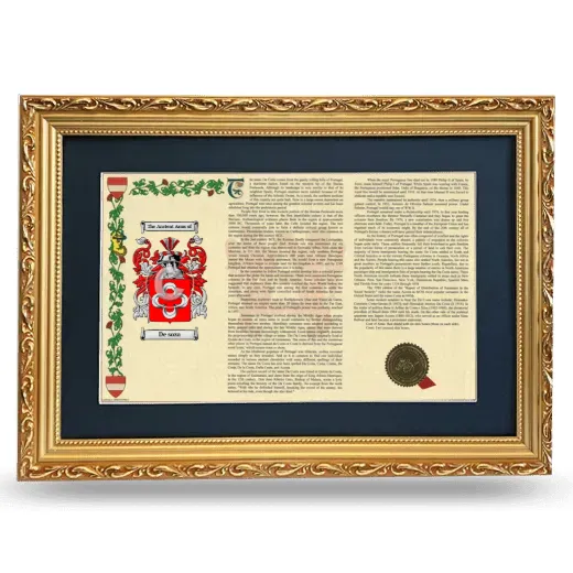 De soza Deluxe Armorial Landscape Framed - Gold
