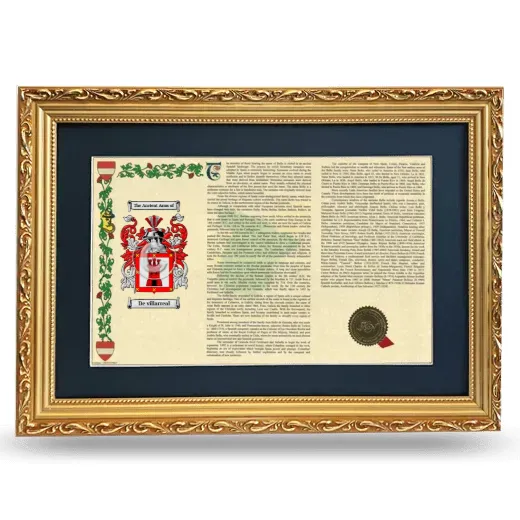 De villarreal Deluxe Armorial Landscape Framed - Gold