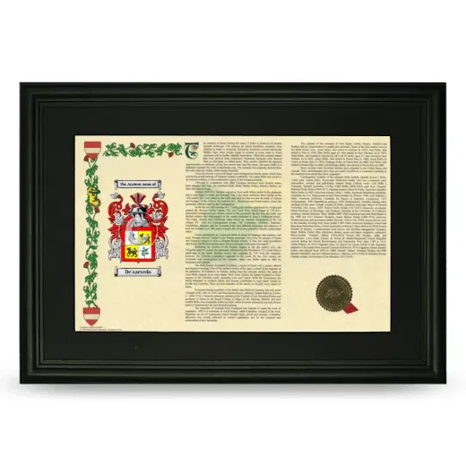 De'azevedo Deluxe Armorial Landscape Framed- Black
