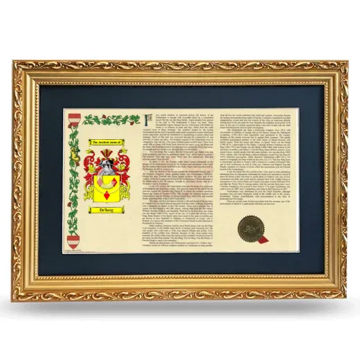De'berg Deluxe Armorial Landscape Framed - Gold