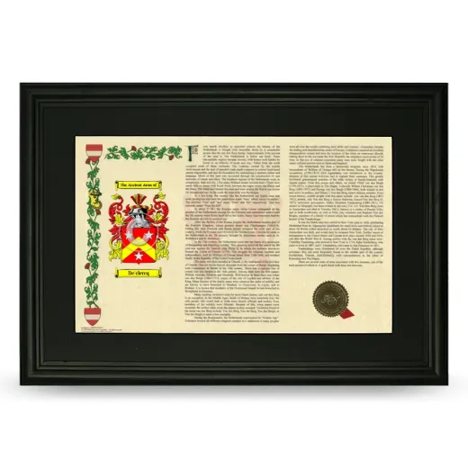 De'clercq Deluxe Armorial Landscape Framed- Black