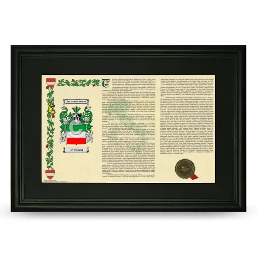 De'franchi Deluxe Armorial Landscape Framed- Black
