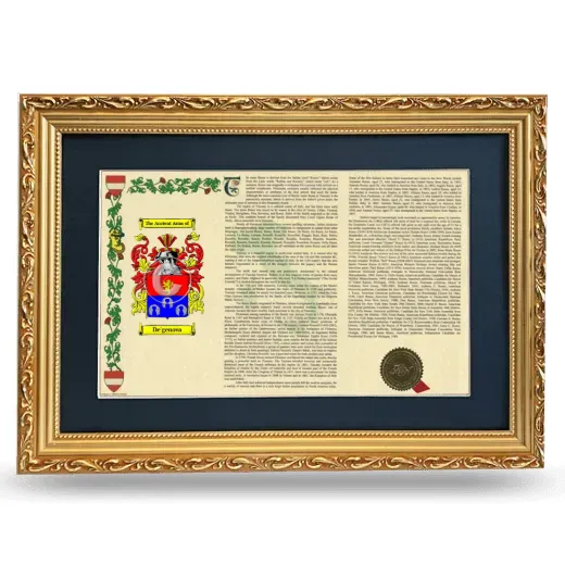 De'genova Deluxe Armorial Landscape Framed - Gold