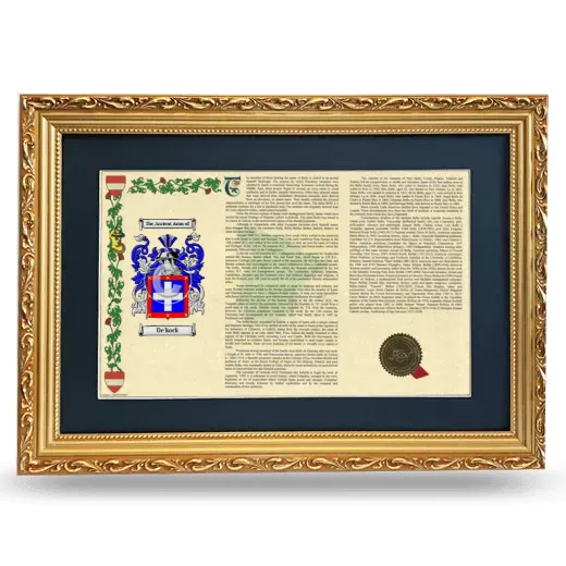 De'kock Deluxe Armorial Landscape Framed - Gold