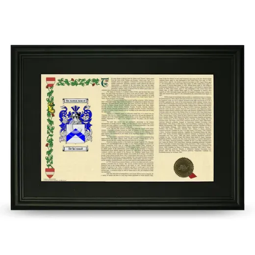 De'la'canal Deluxe Armorial Landscape Framed- Black