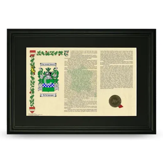 De'la'marque Deluxe Armorial Landscape Framed- Black