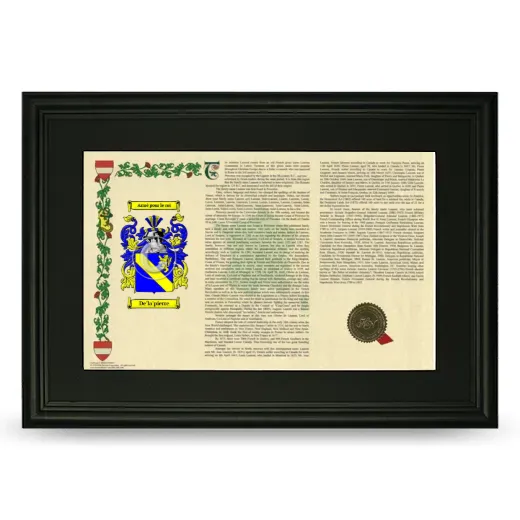 De'la'pierre Deluxe Armorial Landscape Framed- Black