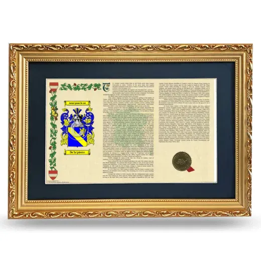 De'la'pierre Deluxe Armorial Landscape Framed - Gold