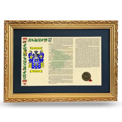 De'la'puerta Deluxe Armorial Landscape Framed - Gold