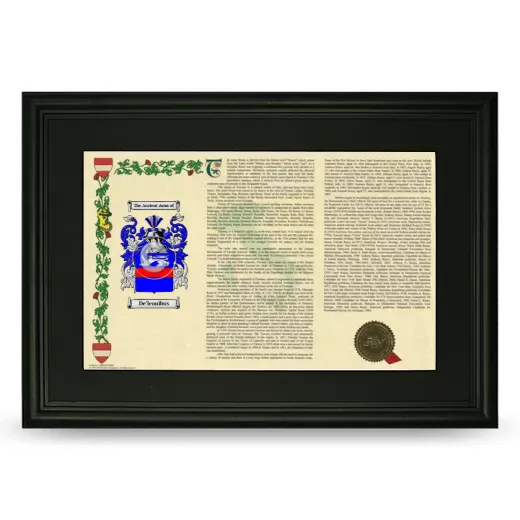 De'leonibus Deluxe Armorial Landscape Framed- Black