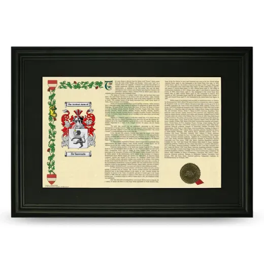 De'lorenzis Deluxe Armorial Landscape Framed- Black