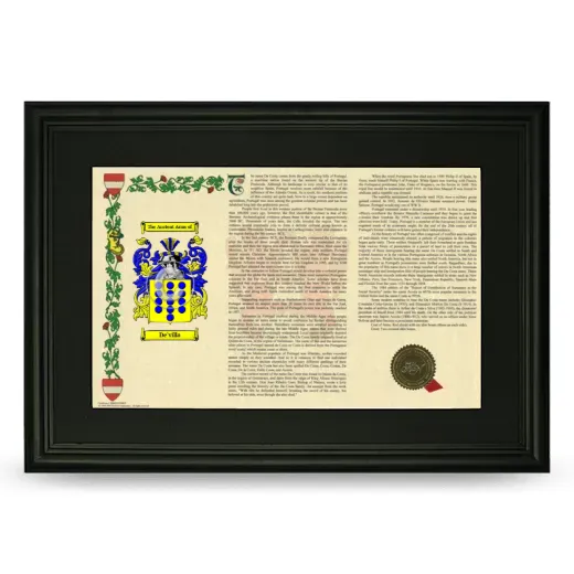 De'villa Deluxe Armorial Landscape Framed- Black