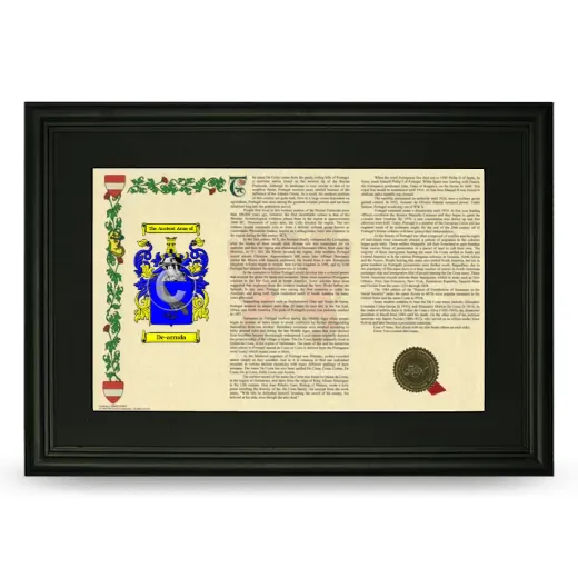 De-arruda Deluxe Armorial Landscape Framed- Black