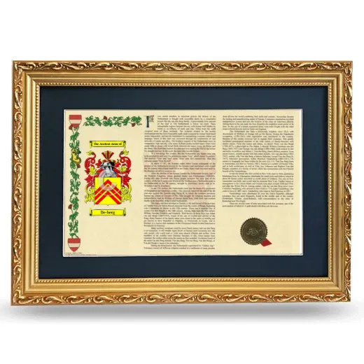 De-berg Deluxe Armorial Landscape Framed - Gold