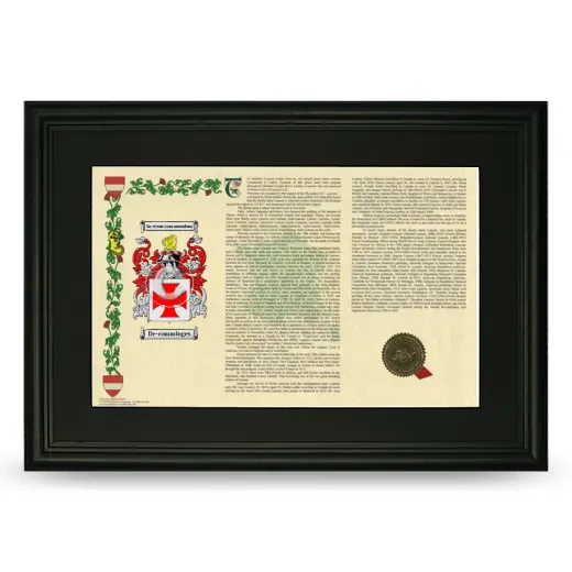 De-comminges Deluxe Armorial Landscape Framed- Black