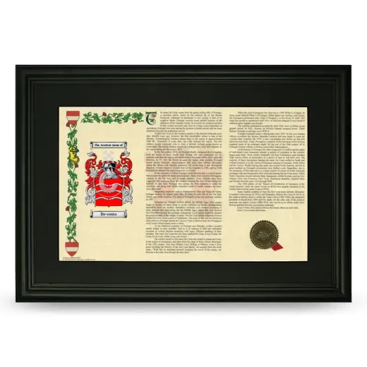De-costa Deluxe Armorial Landscape Framed- Black