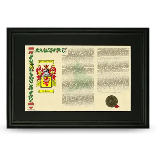 De-fraine Deluxe Armorial Landscape Framed- Black