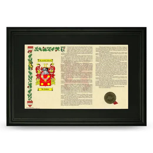De-freites Deluxe Armorial Landscape Framed- Black
