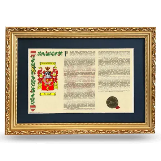 De-jongh Deluxe Armorial Landscape Framed - Gold