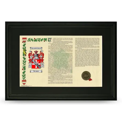 De-mare Deluxe Armorial Landscape Framed- Black