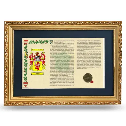 De-puy Deluxe Armorial Landscape Framed - Gold