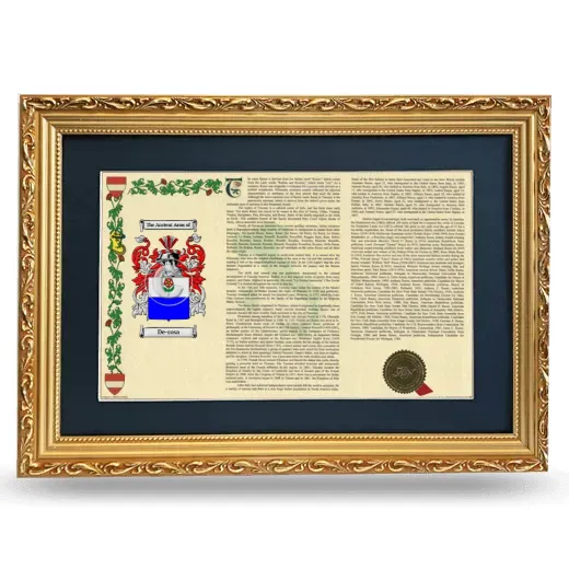 De-rosa Deluxe Armorial Landscape Framed - Gold