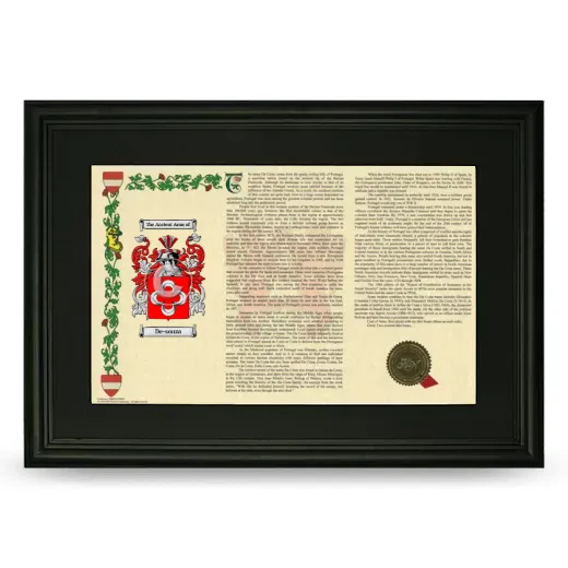 De-souza Deluxe Armorial Landscape Framed- Black