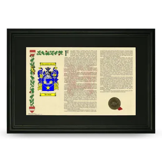 De-vaux Deluxe Armorial Landscape Framed- Black