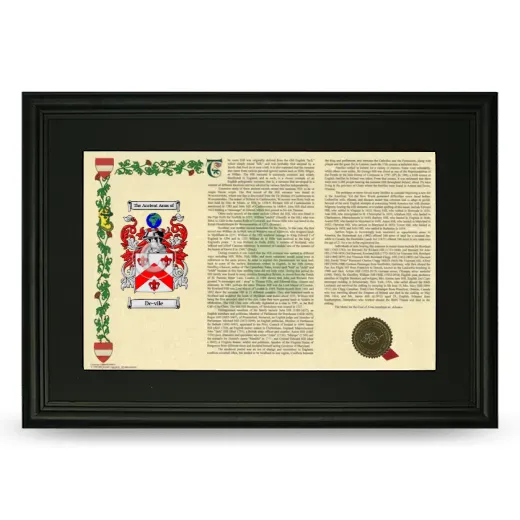 De-vile Deluxe Armorial Landscape Framed- Black