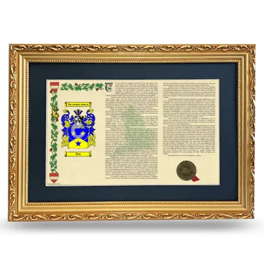 Dea Deluxe Armorial Landscape Framed - Gold