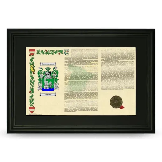 Deacero Deluxe Armorial Landscape Framed- Black