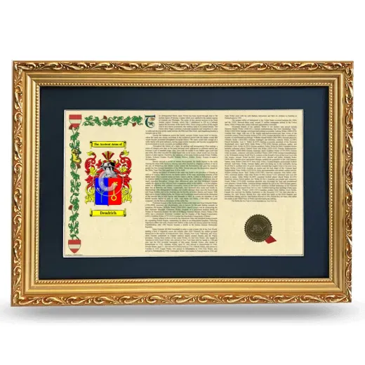Deadrich Deluxe Armorial Landscape Framed - Gold