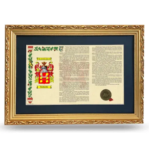 Dealmeida Deluxe Armorial Landscape Framed - Gold