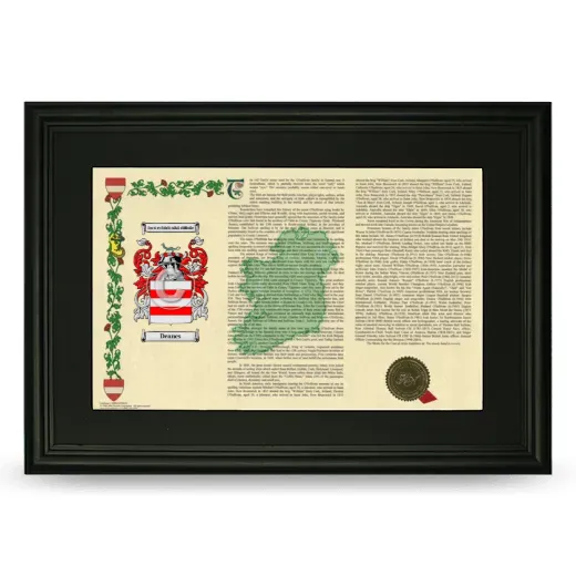 Deanes Deluxe Armorial Landscape Framed- Black