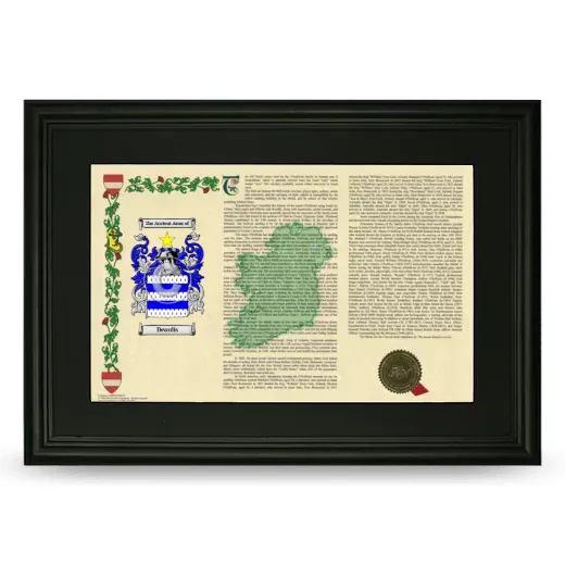 Deardis Deluxe Armorial Landscape Framed- Black