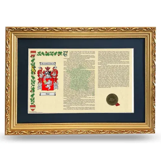 Deat Deluxe Armorial Landscape Framed - Gold