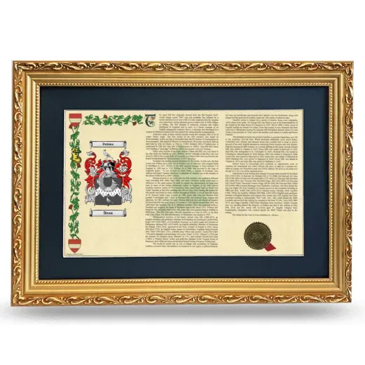 Deau Deluxe Armorial Landscape Framed - Gold