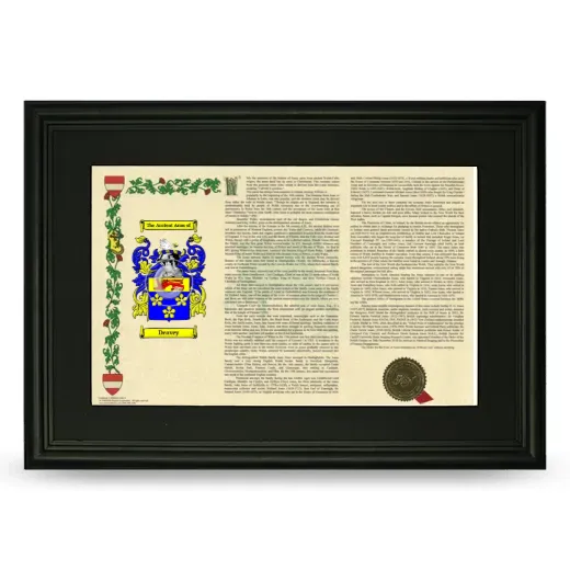 Deavey Deluxe Armorial Landscape Framed- Black