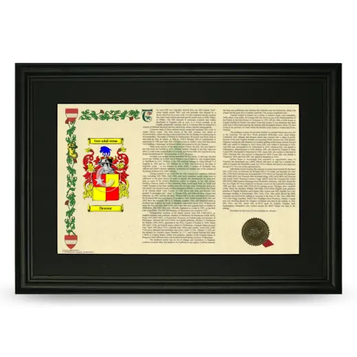Deavor Deluxe Armorial Landscape Framed- Black