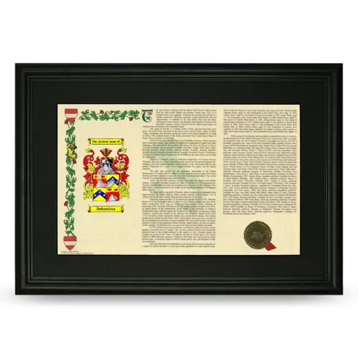 Debattista Deluxe Armorial Landscape Framed- Black